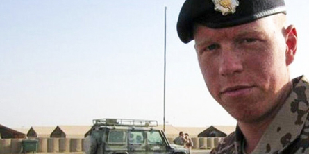 Her ses Mikkel Jørgensen fra dengang, hvor han var udsendt til Helmand-provinsen i Afghanistan. Foto: Den Kongelige Livgarde