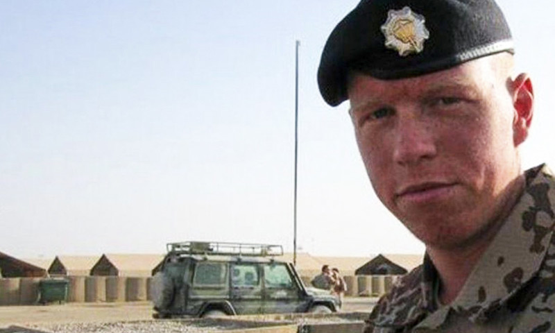 Her ses Mikkel Jørgensen fra dengang, hvor han var udsendt til Helmand-provinsen i Afghanistan. Foto: Den Kongelige Livgarde